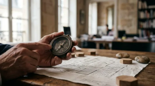 Concept visuel représentant les risques entrepreneuriaux et la stratégie de croissance d'entreprise