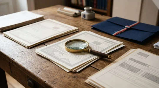 Photographie symbolique représentant la vérification d'authenticité d'un établissement de formation en France